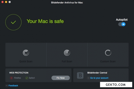 Bitdefender 2016 v4.1.2 for mac. Screenshot №1