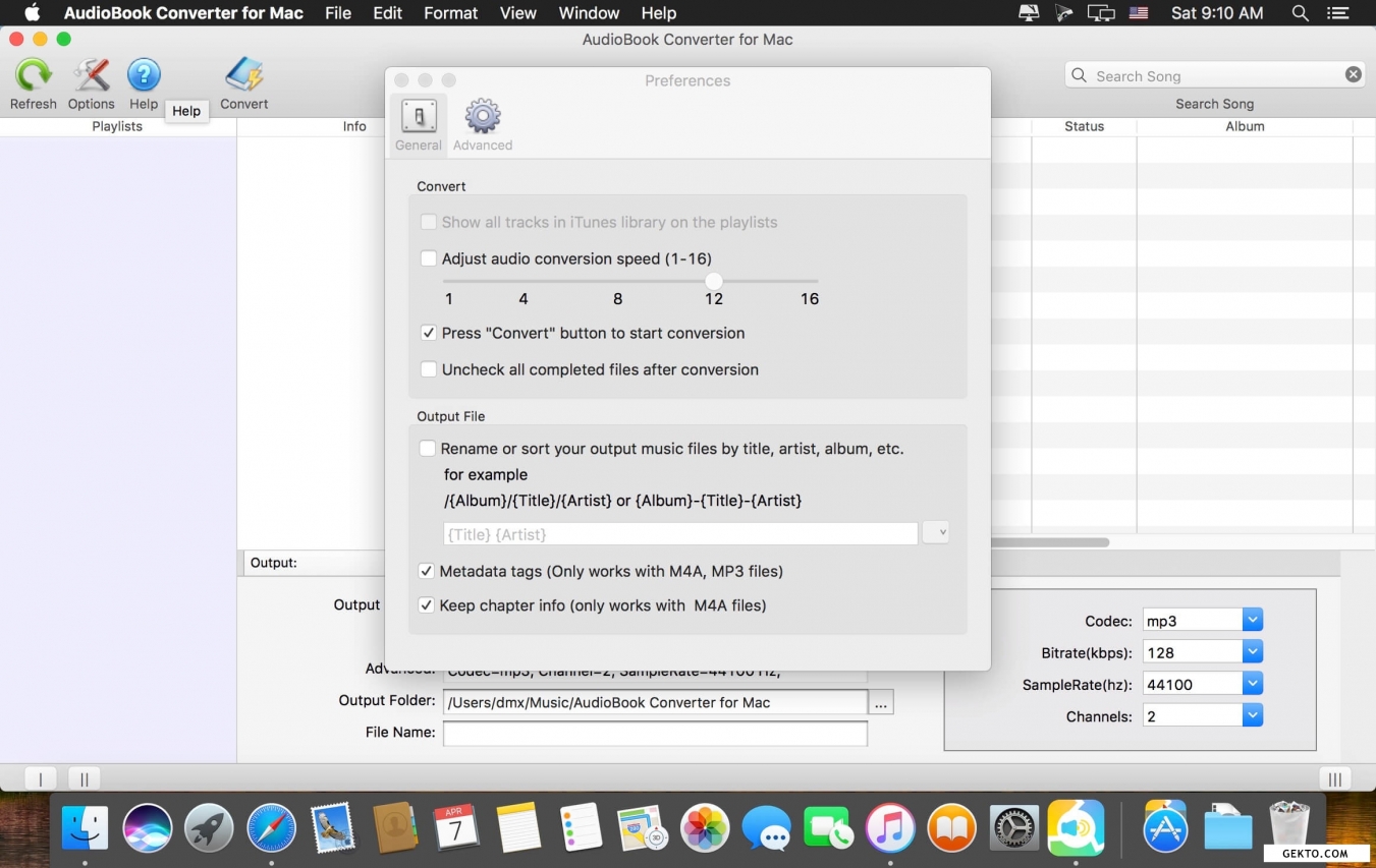 Audiobook converter for mac 5.1.2. Screenshot №3