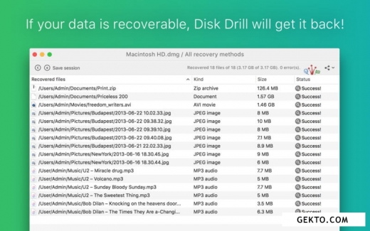Disk drill media recovery 3.6. Screenshot №3